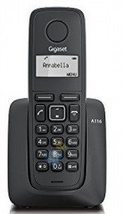 TELEFONE FIXO COM FIO GIGASET A116 PRETO