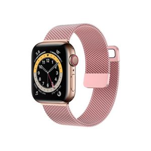 PULSEIRA WATCH 42MM/44MM/45MM ROSA DOURADO ACO INOXIDAVEL