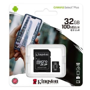 CARTAO DE MEMORIA KINGSTON 32GB CLASS 10 MICROSD COM ADATADOR