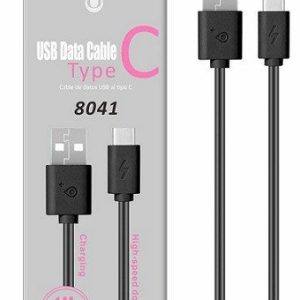 CABO DE DADOS USB TIPO C ONE PLUS 8041 PRETO 2.4A 1M FAST CHARGING