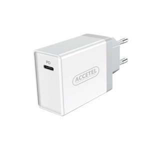 ADAPTADOR USB ACCETEL AC600W BRANCO 18W TYPE-C
