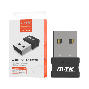 ADAPTADOR USB WIFI MTK GT836 150MBPS, 24GHZ 64/128 SUPPORT E WIRELESS ADAPTADOR