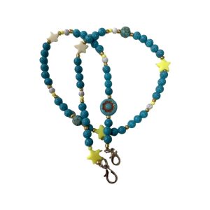 CORDÃO DE TELEMÓVEL OEM 60CM AZUL ESCURO LOVE