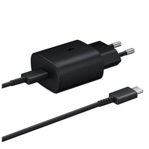 CARREGADOR 240V SAMSUNG NOTE 10/TA800 PRETO 25W 5A FAST CHARGING TYPE-C TO TYPE-