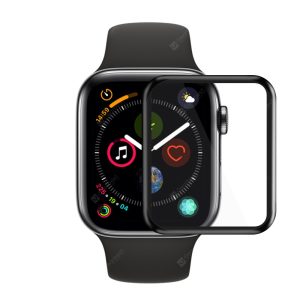 PELICULA DE VIDRO 5D COMPLETA CURVADO APPLE WATCH SERIES 5 44MM PRETO