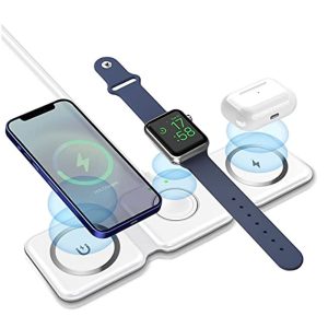 CARREGADOR WIRELESS OEM 3 EM 1 9V 2.22A 24W BRANCO TYPE-C MAGNETICO