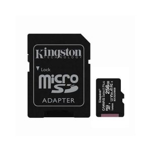 CARTÃO DE MEMÓRIA KINGSTON 256GB 100MB/S PRETO COM ADAPTADOR SDCS2