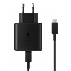 CARREGADOR 220V SAMSUNG EP-TA845 NOTE 20 SUPER FAST CHARGING PRETO 45W USB TYPE-