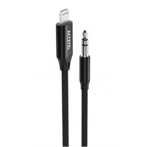 CABO AUX ACCETEL AU203 PRETO 3.5MM PARA IPHONE 8/X/11/12/13/14