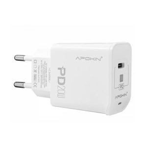 ADAPTADOR USB APOKIN PC503 BRANCO TIPO-C 3A 20W