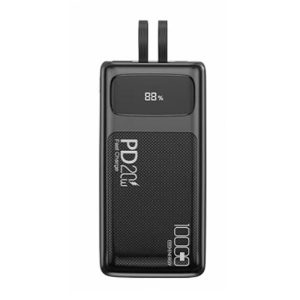 POWER BANK BAVIN PC008S PRO PRETO 10000MAH 22.5WH 1 INPUT TYPE-C 3 OUTPUT USB/TY