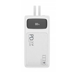 POWER BANK BAVIN PC008S PRO BRANCO 10000MAH 22.5WH 1 INPUT TYPE-C 3 OUTPUT USB/T