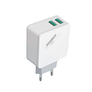 ADAPTADOR USB NEW SCIENCE SLD-T17 BRANCO 24W/2.4+2.4A/2 USB CARGA SUPER RÁPIDA