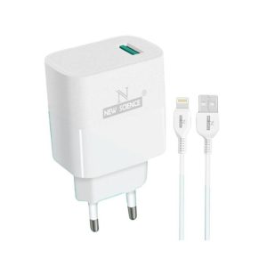 CARREGADOR 240V NEW SCIENCE SLD-T71 BRANCO 25W 3.0A USB PARA IPHONE