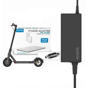 CARREGADOR UNIVERSAL ACCETEL PCA-152 PRETO 42V 2A 8MM PARA SCOOTER