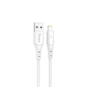 CABO DE DADOS QCHARX ATHENS BRANCO 18W 3A 1M PARA IPHONE
