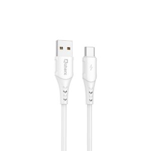 CABO DE DADOS USB TIPO C QCHARX ATHENS BRANCO 18W 3A 1M