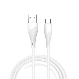 CABO DE DADOS USB TIPO C WUW X196 BRANCO 2.4A 1M
