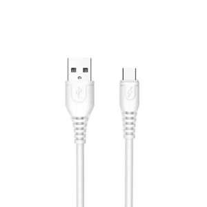 CABO DE DADOS USB TIPO C WUW X166 BRANCO 2A 1M