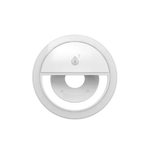 RING LIGHT ONE PLUS NR9142 BRANCO COM CLIP PARA TELEMÓVEL E TABLETS