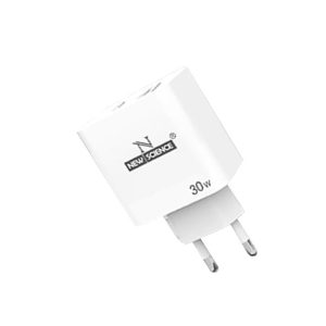 ADAPTADOR USB NEW SCIENCE SLD-T63 BRANCO 30W/5.0A/USB E TIPO-C