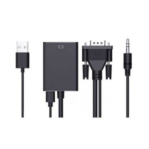 ADAPTADOR DE VGA PARA HDMI ONE PLUS NB1404 PRETO COM 3.5MM AUX