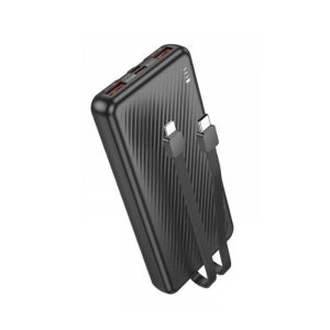 POWER BANK BOROFONE BJ57 PRETO 10000MAH INPUT MICRO E TIPO-C/OUTPUT USB E USB-C