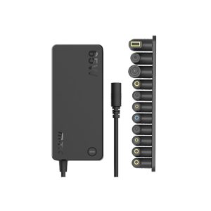 CARREGADOR DE PORTÁTIL MTK AT963 PRETO 65W, COM 11 CONNECTOR, PROTECTION SHORT C
