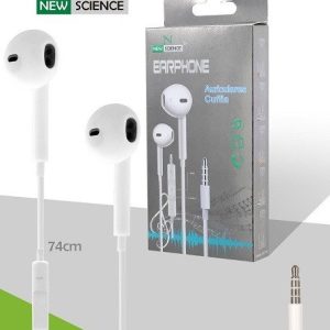 AURICULAR NEW SCIENCE PARA IPHONE 4/5/6/7/8 BRANCO 3.5MM