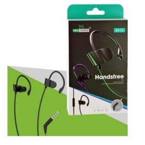 AURICULAR NEW SCIENCE EA-12 PRETO 3.5MM JECK SPORT STYLE