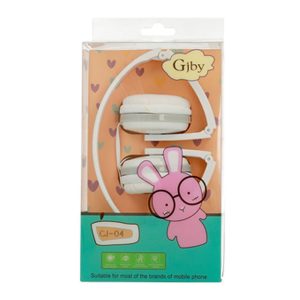 AUSCULTADOR GJBY AUDIO EXTRA BASS CJ-04 BRANCO 3.5MM COM FIO 1.2M