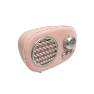 MINI COLUNA NEW SCIENCE NSE-003 RETRO ROSA USB/TF CARD/AUX E BLUETOOTH