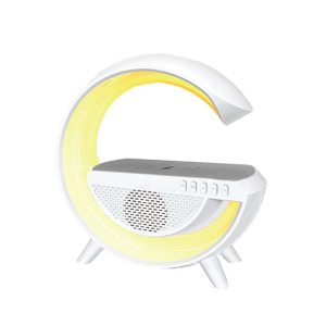 MINI COLUNA BLUETOOTH NEW SCIENCE G500 BRANCO COM CARREGADOR WIRELESS