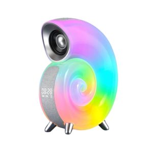 MINI COLUNA BLUETOOTH NEW SCIENCE K25 BRANCO LED LAMP MUSIC CONCH