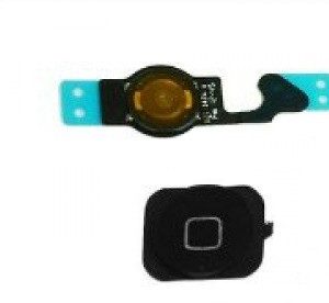 BOTÃO HOME APPLE IPHONE 5G HOME COM FLEX PRETO