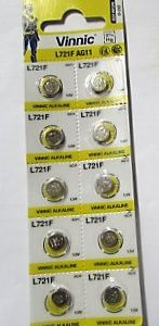 PILHAS VINNIC L721F AG11 1.5V (1UN)