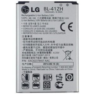 BATERIA LG BL-41ZH LI-ION 1900MAH 3.8V H320, H340, L50, L50, L50 D213, D213, D21