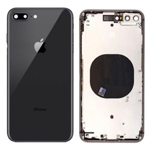 TAMPA TRASEIRA APPLE IPHONE 8 PLUS PRETO COM CHASSI