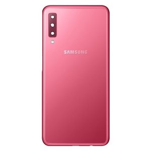 TAMPA TRASEIRA SAMSUNG A7 2018 A750 COM CAMERA LENS ROSA