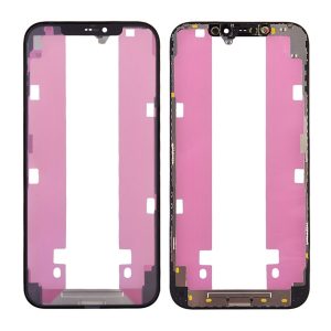 LENTE DE VIDRO FRONTAL APPLE IPHONE 12 MINI PRETO COM FRAME E OCA COMPLETO