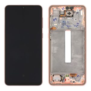 TOUCH+DISPLAY COM FRAME SAMSUNG GALAXY A33 5G/A336 6.4" ROSA DOURADO ORIGINAL