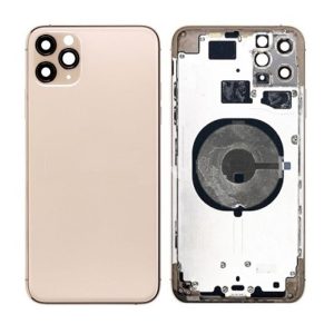 TAMPA TRASEIRA APPLE IPHONE 11 PRO MAX DOURADO COM FRAME