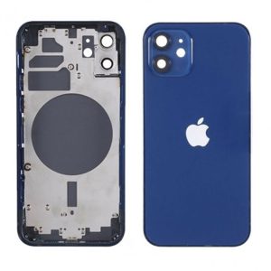 TAMPA TRASEIRA APPLE IPHONE 12 AZUL COM FRAME