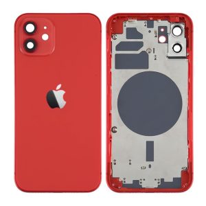 TAMPA TRASEIRA APPLE IPHONE 12 VERMELHO COM FRAME