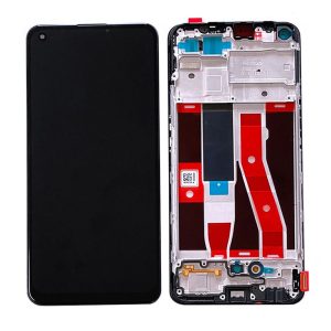 TOUCH+DISPLAY COM FRAME OPPO A94 5G/RENO5 Z/F19 PRO+ 5G 6.43" PRETO OLED