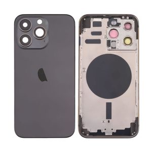 TAMPA TRASEIRA APPLE IPHONE 14 PRO PRETO COM FRAME