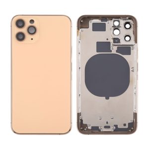 TAMPA TRASEIRA APPLE IPHONE 11 PRO DOURADO COM FRAME