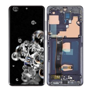 TOUCH+DISPLAY COM FRAME SAMSUNG GALAXY S20 ULTRA/G988 6.9" OLED PRETO