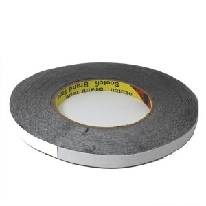 FITA ADESIVA DUPLA FACE UNIVERSAL TAPE 3M 8MM PRETO