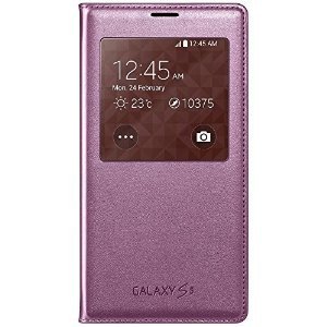CAPA FLIP COVER S-VIEW SAMSUNG FLIP COVER COM GALAXY S5 G900 ROSA